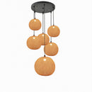 Lunastra 6 | Rattan Cluster Chandelier