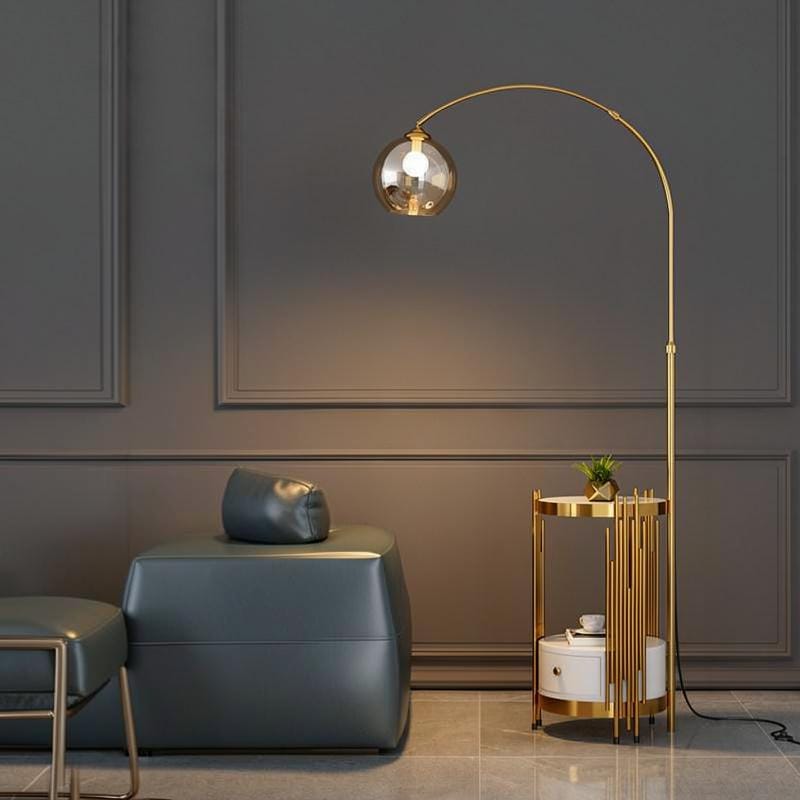 Fioretta B | Integrated Shelf Floor Lamp - Detail View #2 | HomeCartel