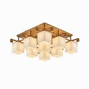 Valnela A | Alabaster Semi Flush Mounted Light