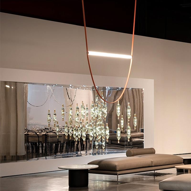 Hermes | Leather Belted LED Pendant Light