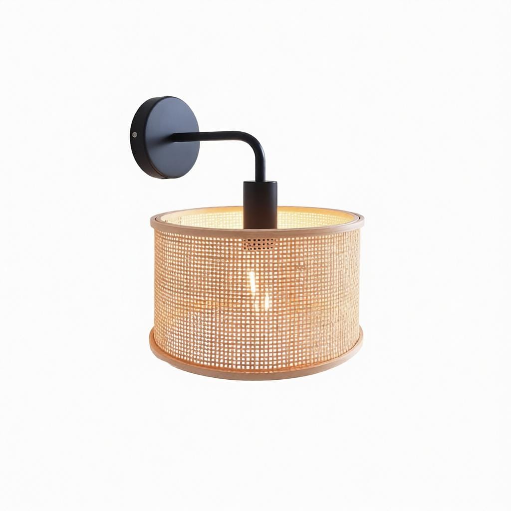 Elvyn | Rattan Wall Light - Detail View #3 | HomeCartel