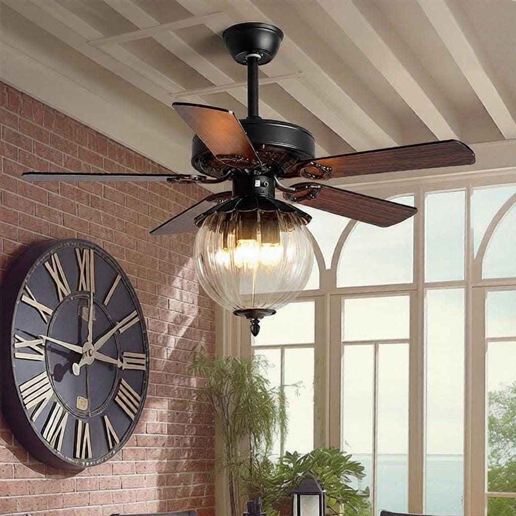 Aric Une | Outdoor Lighted Ceiling Fan - Detail View #3 | HomeCartel