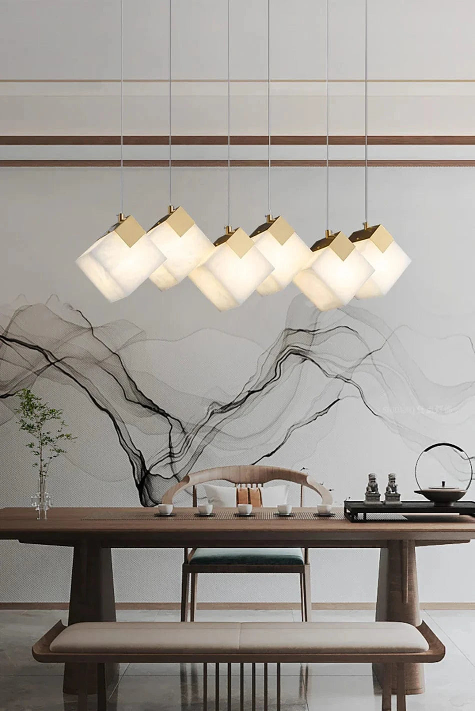 Wrenel | Alabaster Chandelier - Detail View #5 | HomeCartel
