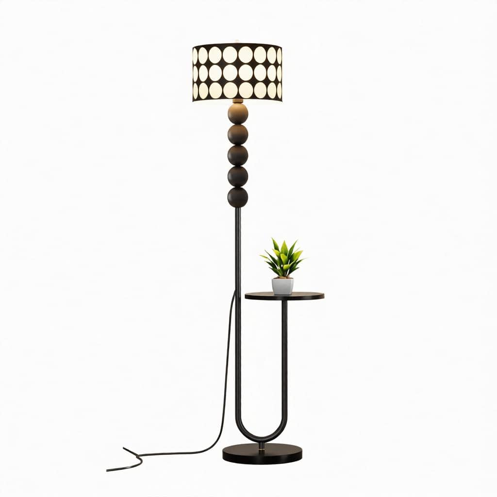 Irienna Une | Integrated Shelf Floor Lamp