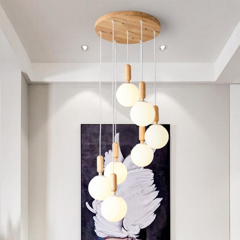 Illumena | Wood Cluster Chandelier - Detail View #3 | HomeCartel