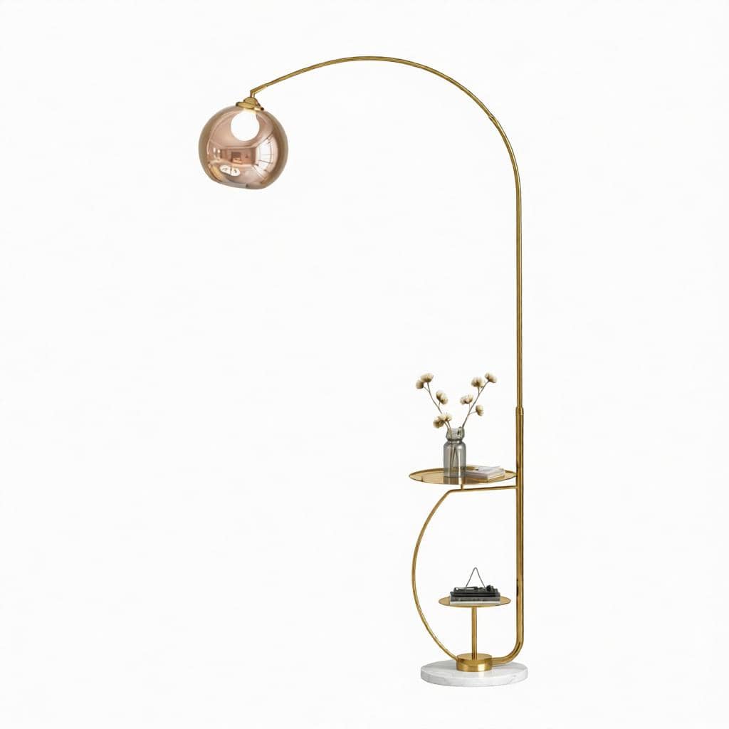 Florelle | Integrated Shelf Floor Lamp - Detail View #4 | HomeCartel