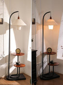 Yalviera | Integrated Shelf Floor Lamp