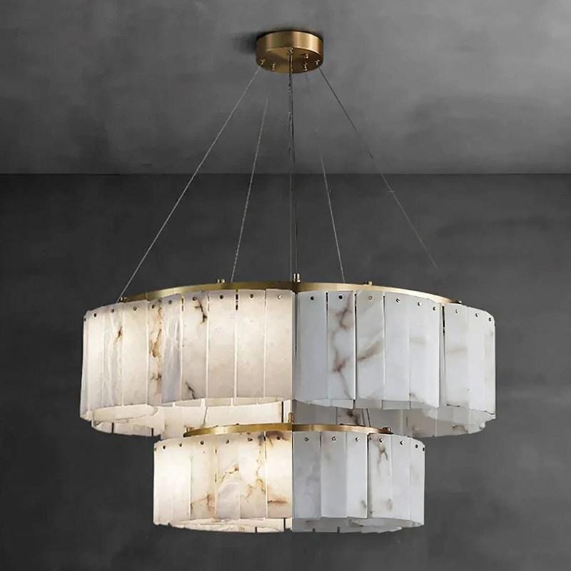 Mortheren C | Alabaster Linear Chandelier - Detail View #3 | HomeCartel