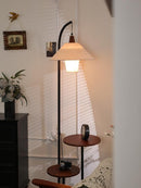 Yalviera | Integrated Shelf Floor Lamp