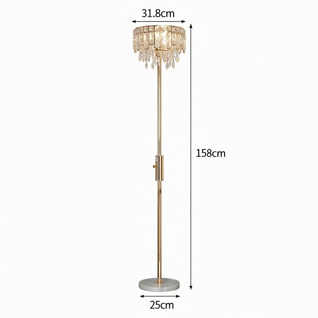 Syllarin Une I Crystal Floor Lamp - Detail View #4 | HomeCartel