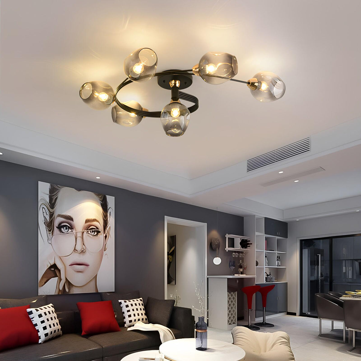 Vandonne | Semi Flush Mounted Ceiling Light