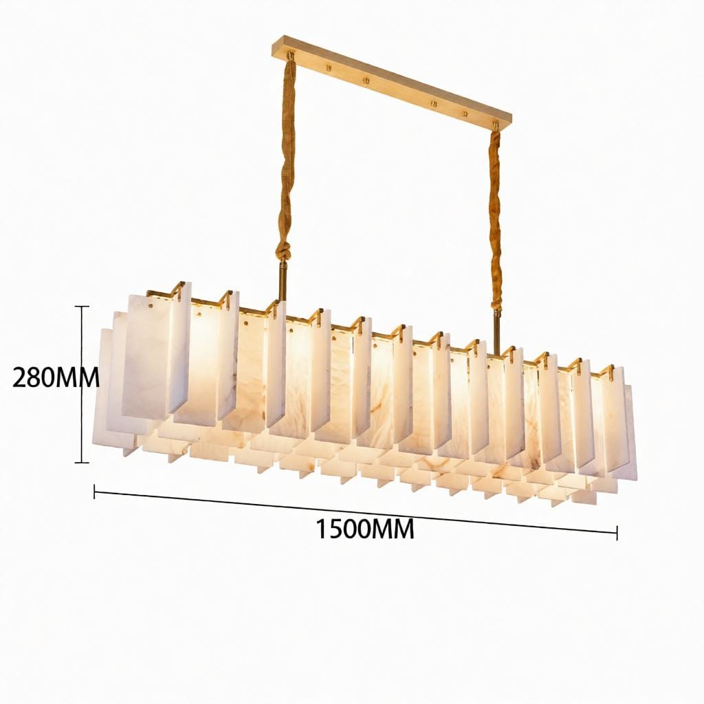 Irriniel C | Alabaster Linear Chandelier - Detail View #4 | HomeCartel