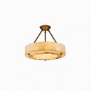 Ralnelirae Deux | Alabaster Semi Flush Mounted Light