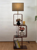 Mirethra | Integrated Shelf Floor Lamp