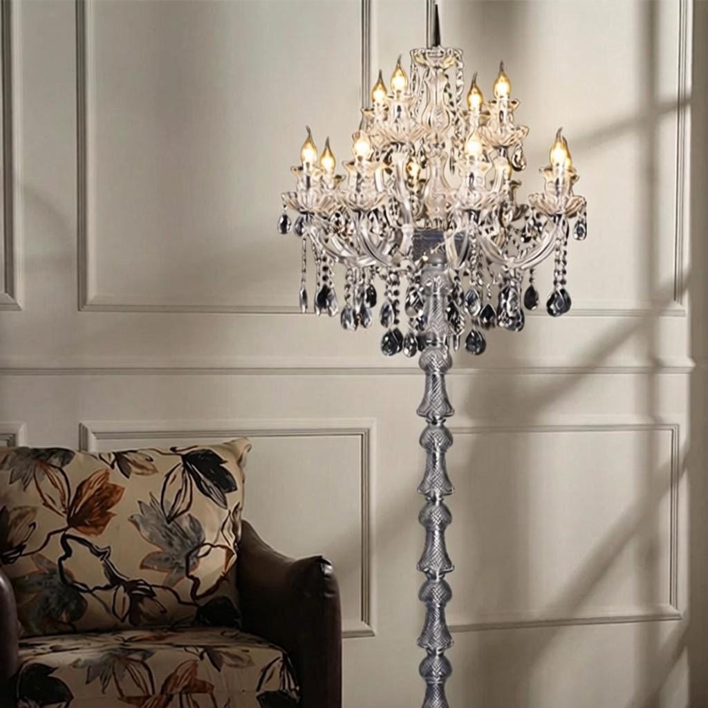 Daryntha I Crystal Floor Lamp - Detail View #3 | HomeCartel