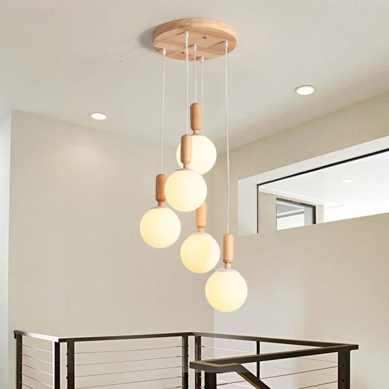 Illumena | Wood Cluster Chandelier - Detail View #2 | HomeCartel