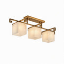 Valnela A | Alabaster Semi Flush Mounted Light