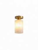 Ruril Une | Alabaster Semi Flush Mounted Light