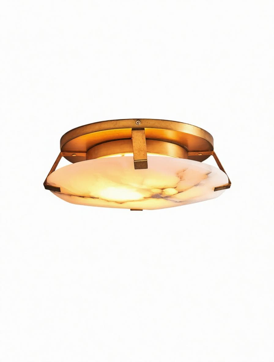 Orvethira | Alabaster Semi Flush Mounted Light - Detail View #6 | HomeCartel