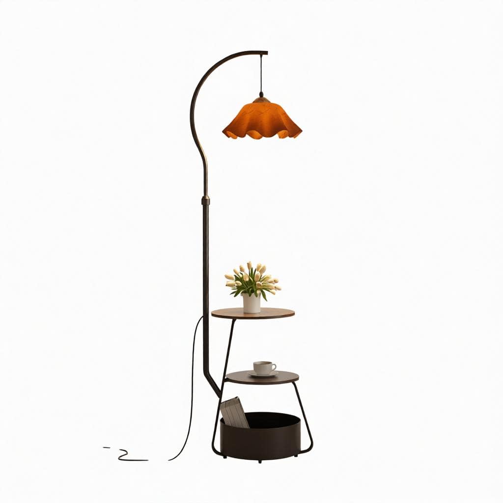 Gressyn C | Integrated Shelf Floor Lamp - Detail View #4 | HomeCartel