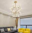 Karïn | Gold Chandelier w/ Frosted Glass - Home Cartel ®