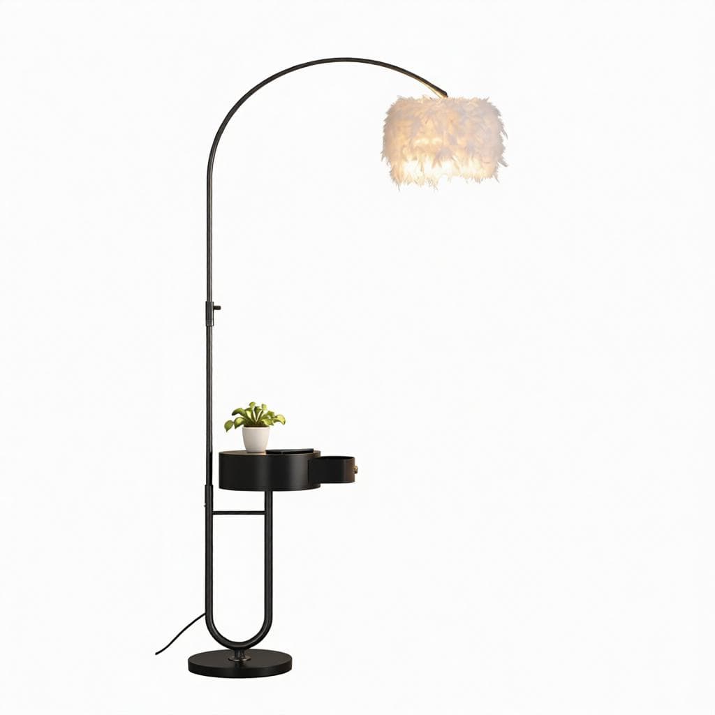 Elvoria B | Integrated Shelf Floor Lamp - Modern Floor Lamp | HomeCartel Philippines