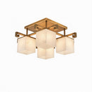 Valnela A | Alabaster Semi Flush Mounted Light