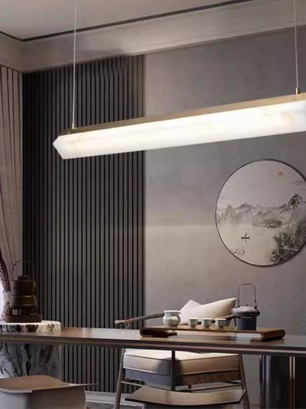 Norriaal | Linear Alabaster Pendant Light - Detail View #4 | HomeCartel