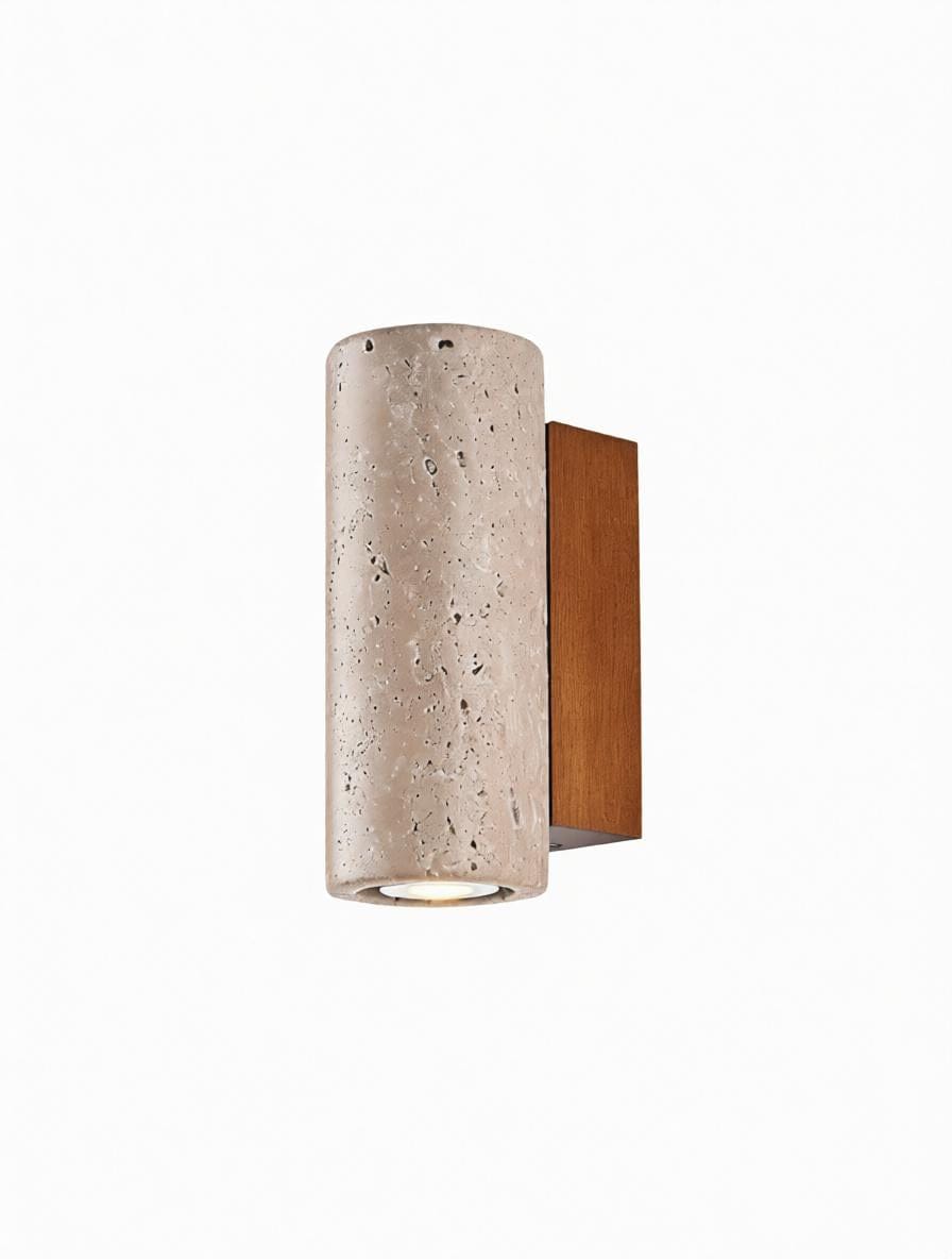 Rylindil | Travertine Wall Light - Detail View #3 | HomeCartel