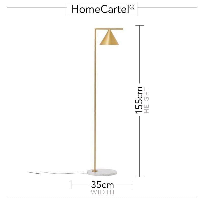 Clarice | Gold x Marble Floor Lamp - Home Cartel ®
