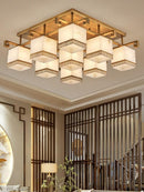 Valnela A | Alabaster Semi Flush Mounted Light