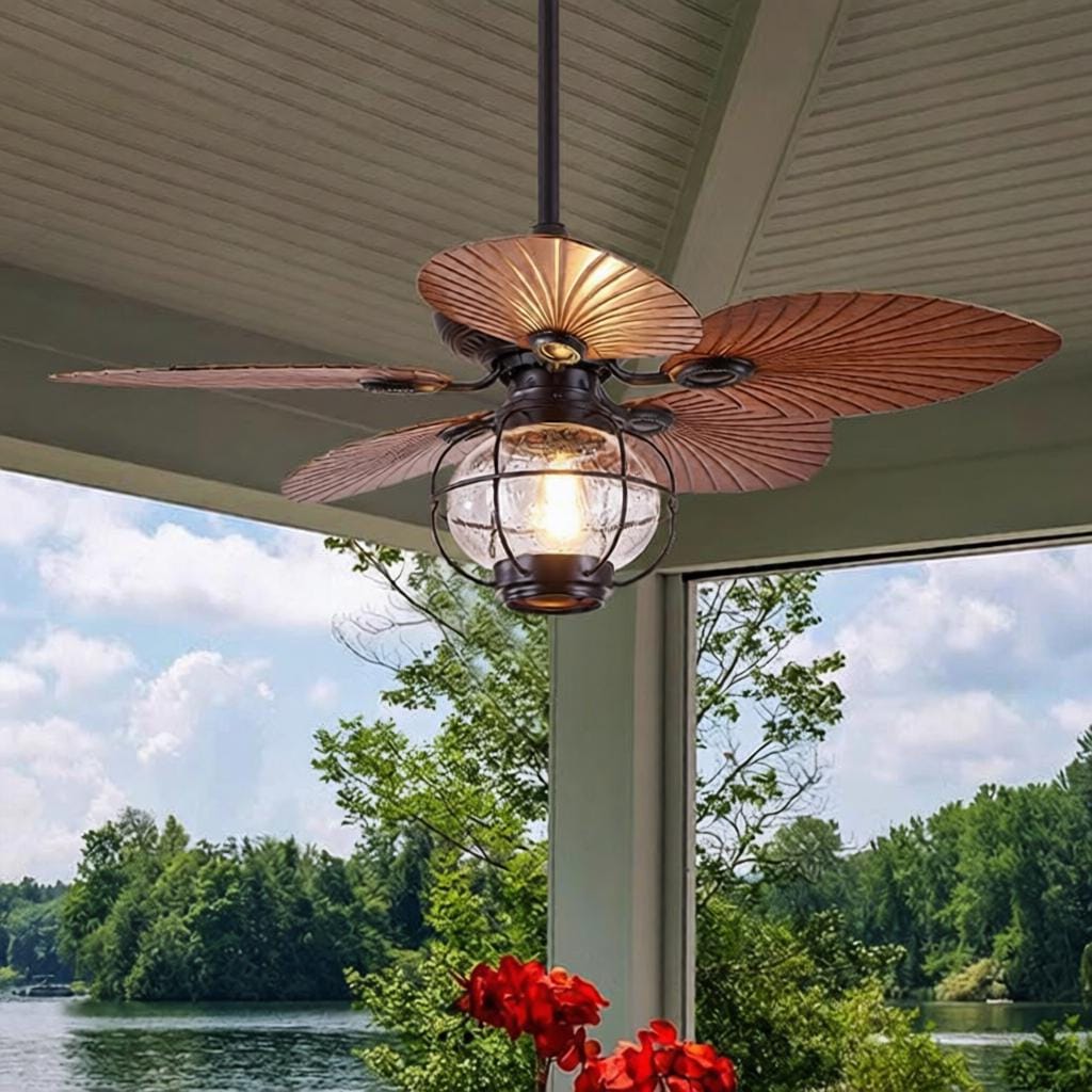 Nyric | Outdoor Lighted Ceiling Fan - Detail View #4 | HomeCartel