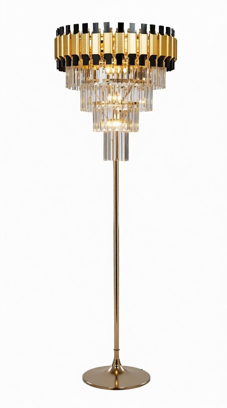 Nelyndis I Crystal Floor Lamp - Detail View #3 | HomeCartel