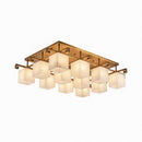 Valnela A | Alabaster Semi Flush Mounted Light