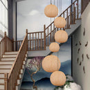 Lunastra 6 | Rattan Cluster Chandelier