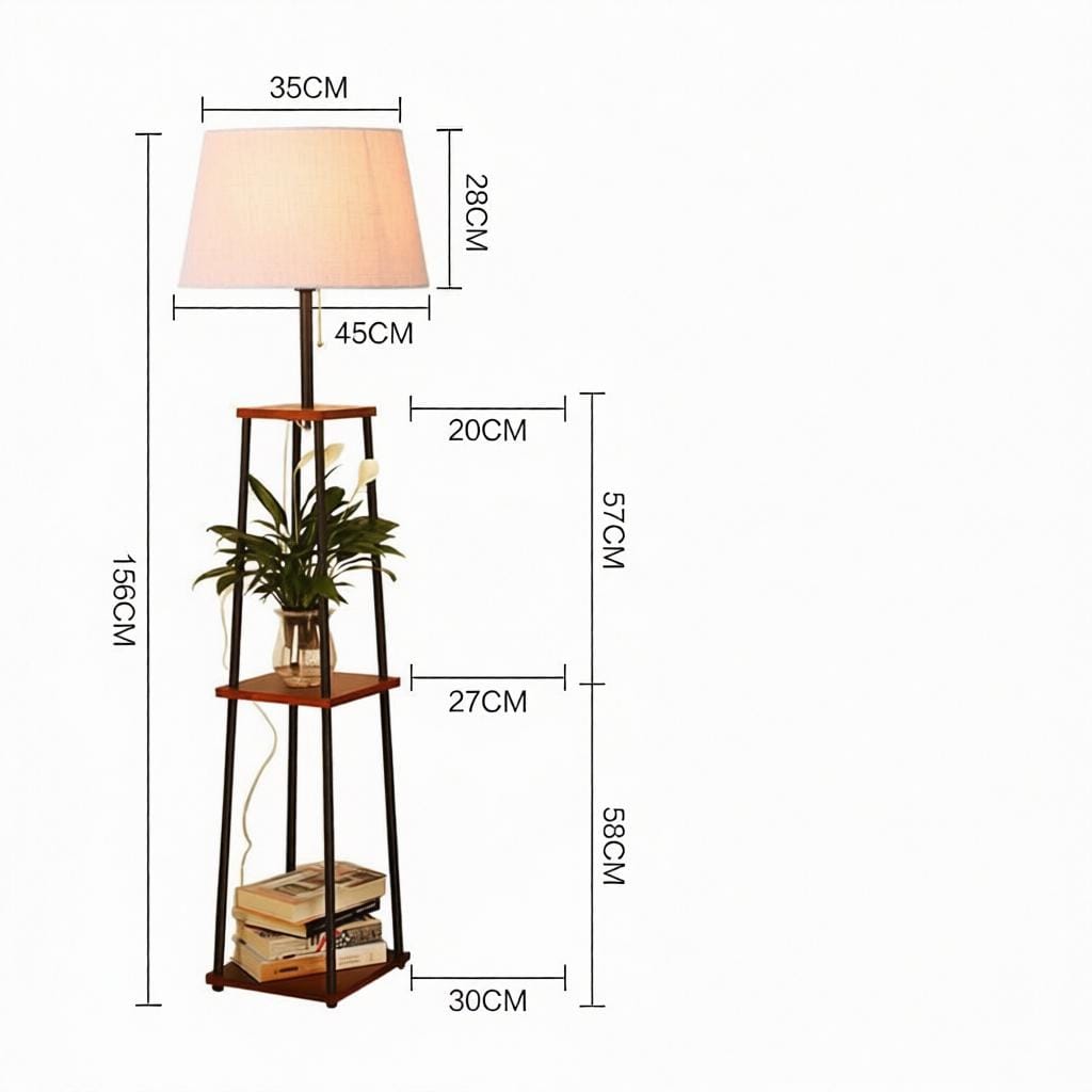 Mavarae | Integrated Shelf Floor Lamp - Detail View #6 | HomeCartel
