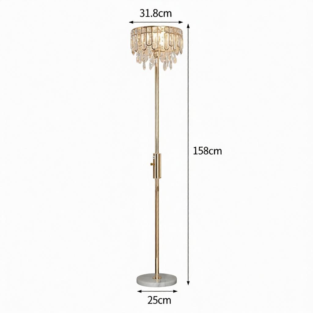 Syllarin Une I Crystal Floor Lamp - Detail View #5 | HomeCartel