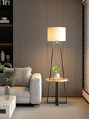 Ziretha | Integrated Shelf Floor Lamp