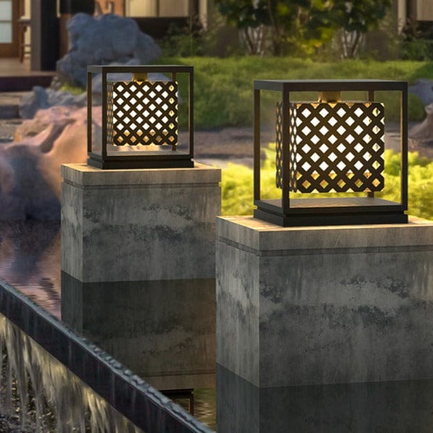 Cubik | Outdoor Pillar Lamp - Detail View #4 | HomeCartel