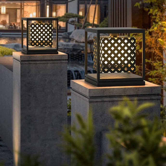 Cubik | Outdoor Pillar Lamp - Detail View #2 | HomeCartel
