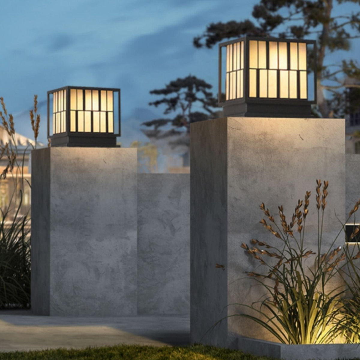 Alonjo | Outdoor Pillar Lamp - Detail View #3 | HomeCartel