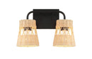 Wren Deux | Rattan Wall Light