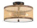 Samara | Rattan Semi Flush Mounted Light