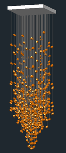 La Roche | Crystal Glass Cluster Chandelier