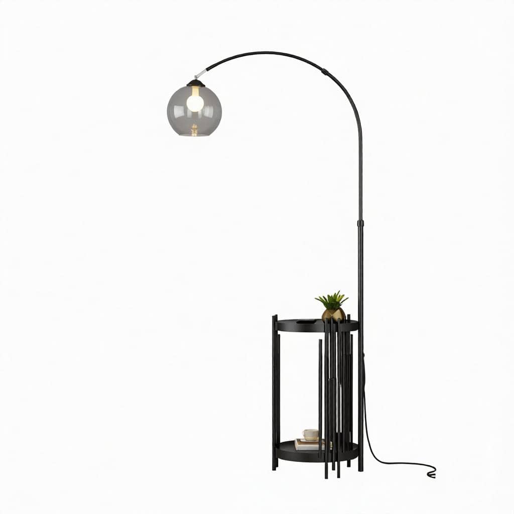 Fioretta A | Integrated Shelf Floor Lamp - Detail View #4 | HomeCartel