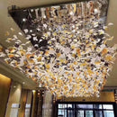 Feuille | Crystal Glass Cluster Chandelier