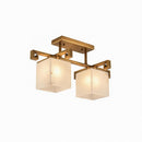Valnela A | Alabaster Semi Flush Mounted Light
