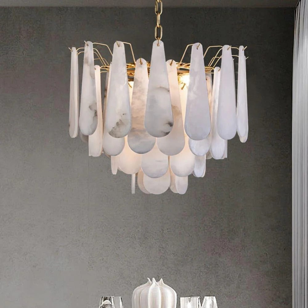 Senvrax | Alabaster Chandelier - Detail View #2 | HomeCartel