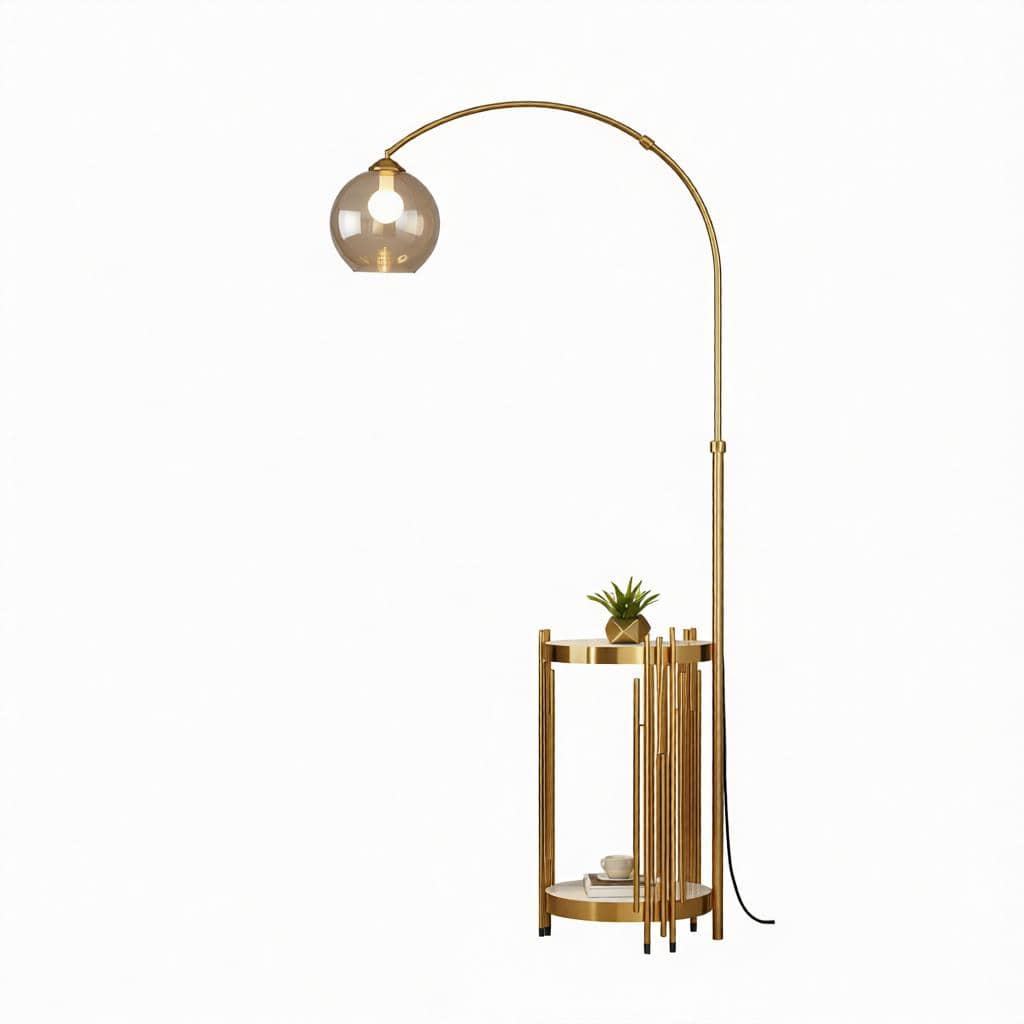 Fioretta A | Integrated Shelf Floor Lamp - Detail View #5 | HomeCartel