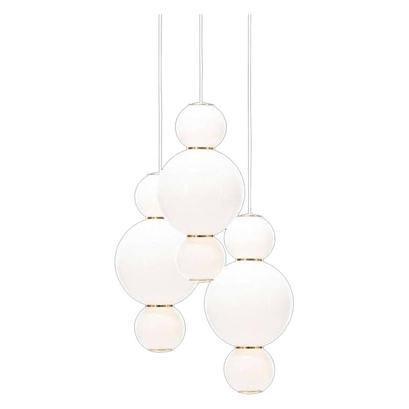 Iris Trois A | Glass Sphere with Gold Details Clustered Pendant Light - Home Cartel ®